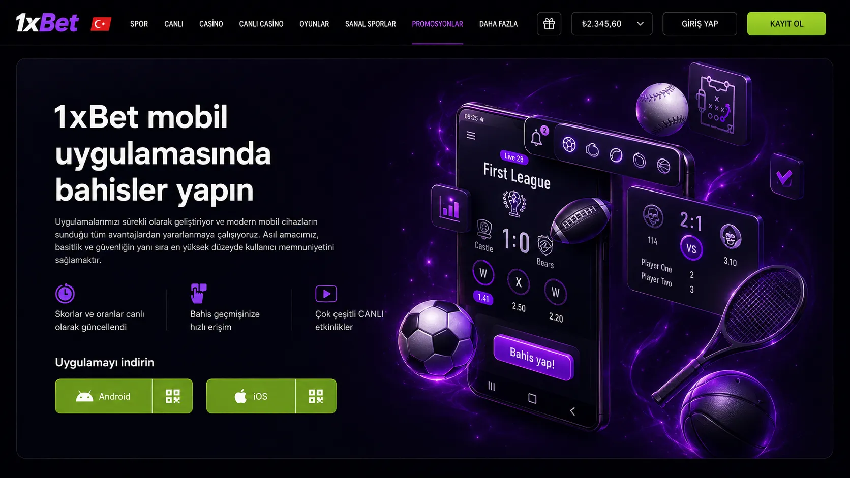 1xBet mobil APK adım adım kurulum Android