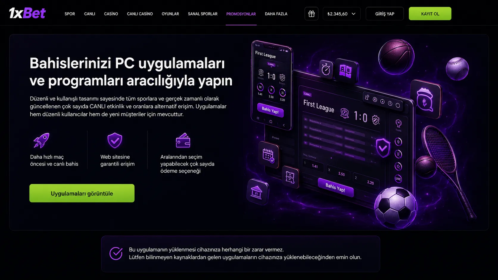 1xBet mobil sistem gereksinimleri ve uyumluluk